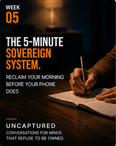The 5-Minute Sovereign System: How to Reclaim Your Morning Before Your Phone Does